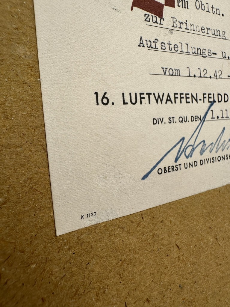 Original WWII German framed print featuring Adolf Hitler - 16. Luftwaffe Felddivision - Apeldoorn - Scheveningen - IJmuiden - Haarlem - Leiden - Amstelveen - Image 5