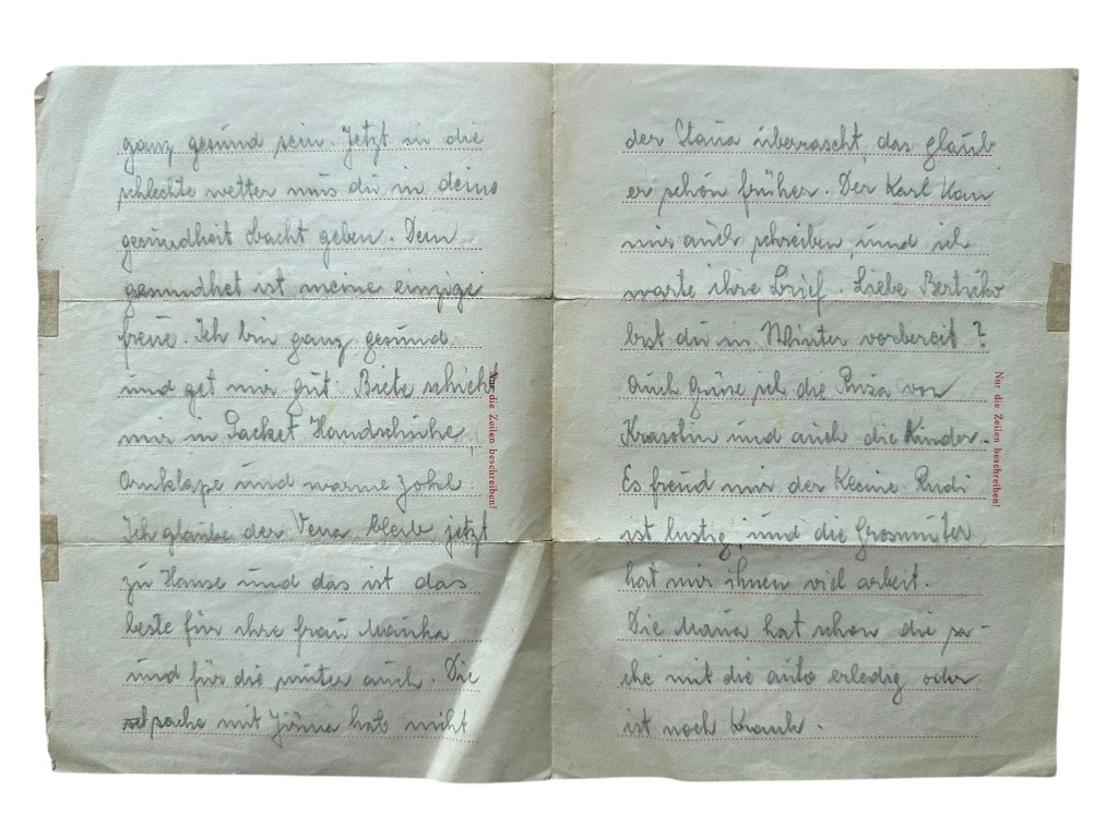 Original WWII German concentration camp letter Buchenwald (Czech prisoner) - Image 4