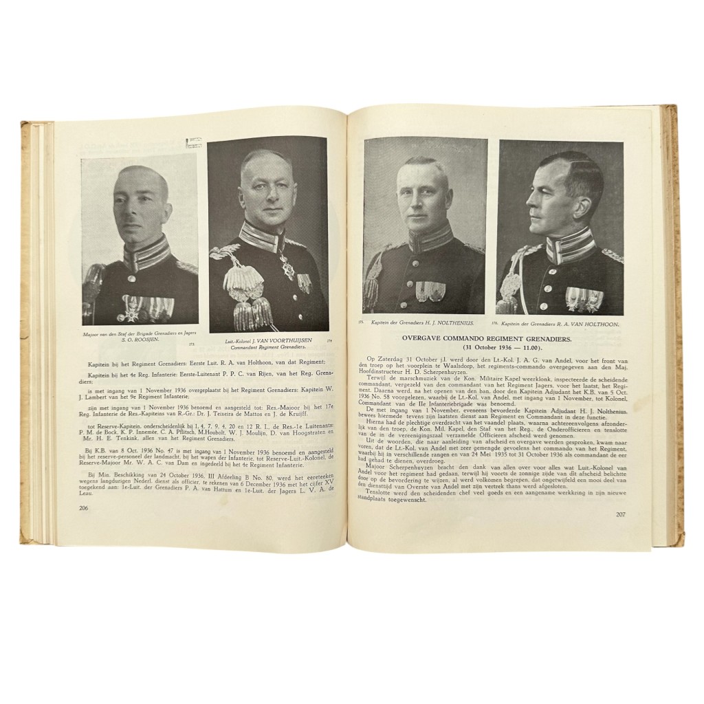 Original Pre 1940 Dutch military commemorative volume titled "Gedenkboek Grenadiers en Jagers 1929-1939", compiled by A.A. Schwing, Captain of the Jagers - Image 5