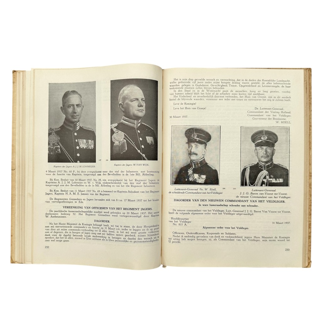 Original Pre 1940 Dutch military commemorative volume titled "Gedenkboek Grenadiers en Jagers 1929-1939", compiled by A.A. Schwing, Captain of the Jagers - Image 7