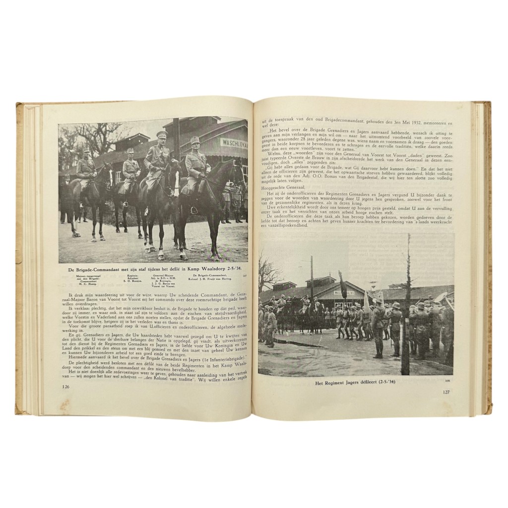 Original Pre 1940 Dutch military commemorative volume titled "Gedenkboek Grenadiers en Jagers 1929-1939", compiled by A.A. Schwing, Captain of the Jagers - Image 6
