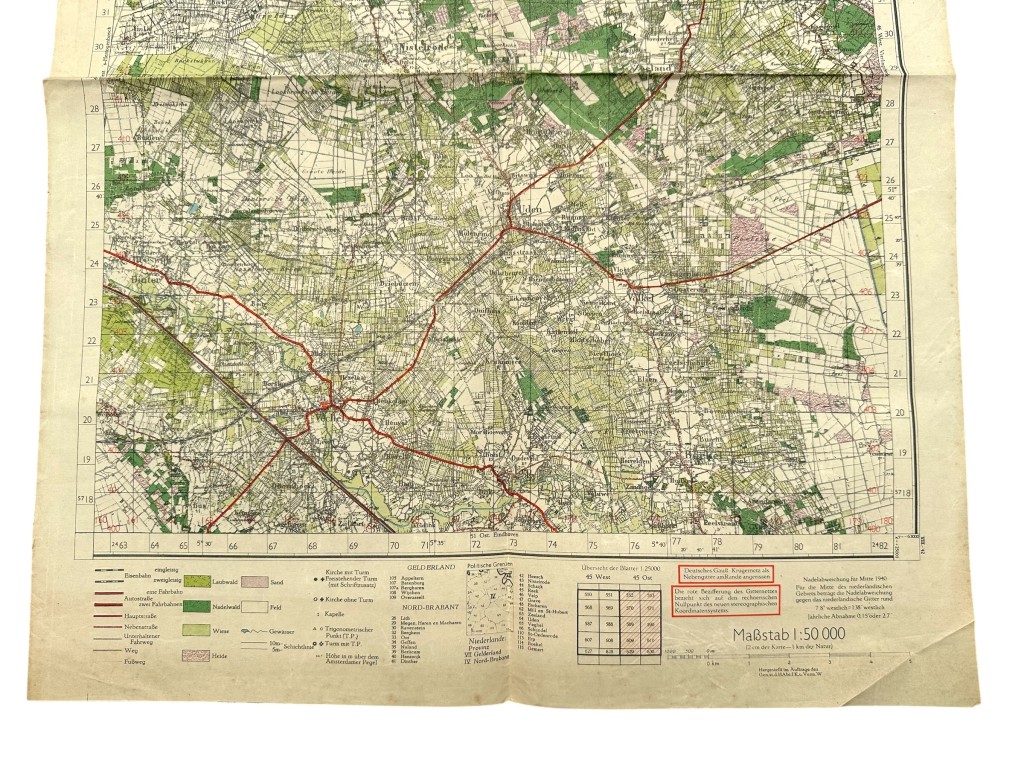 Original WWII German map of Ost ’s-Hertogenbosch - Image 3