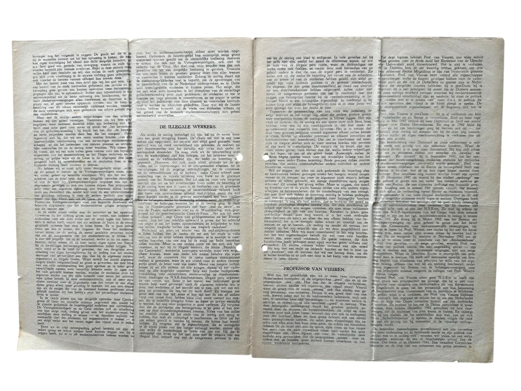 Original WWII Dutch resistance newspaper 'De Geus onder Studenten' Den Haag 1943 - Image 3