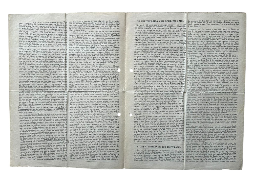 Original WWII Dutch resistance newspaper 'De Geus onder Studenten' Den Haag 1943 - Image 4