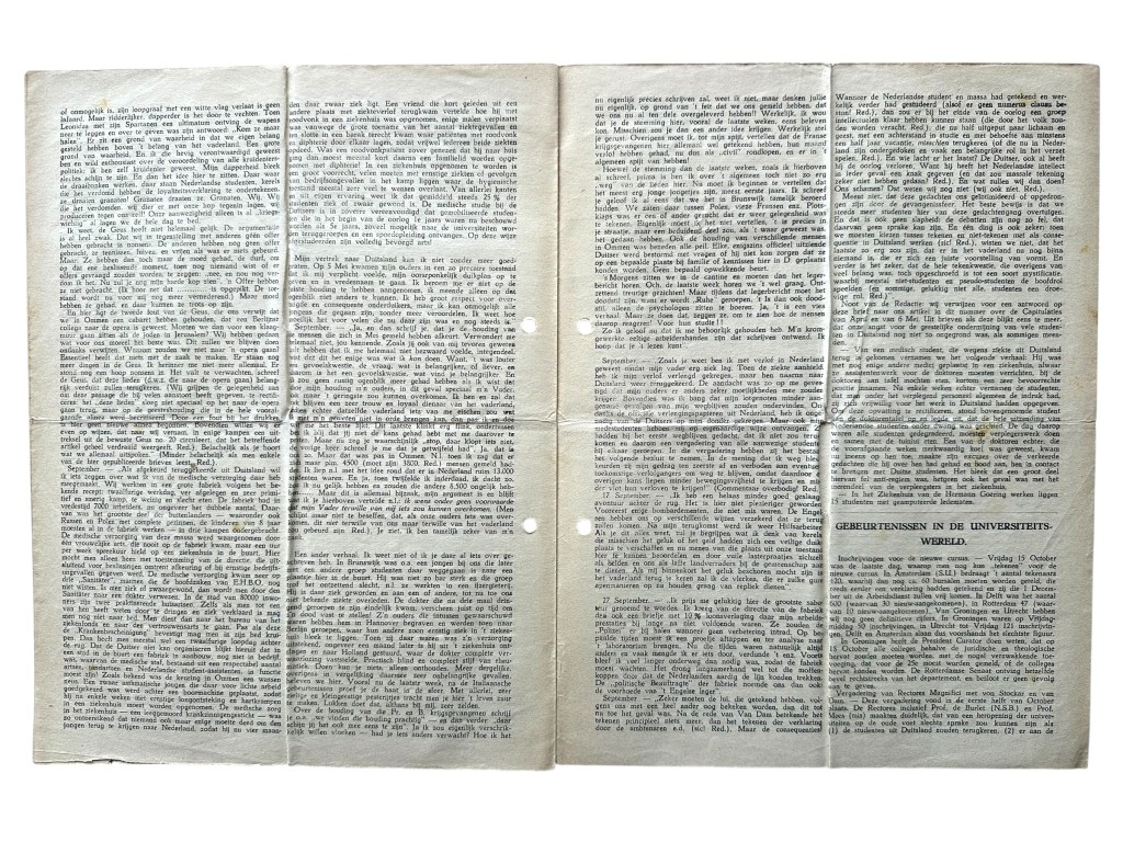 Original WWII Dutch resistance newspaper 'De Geus onder Studenten' Den Haag 1943 - Image 5