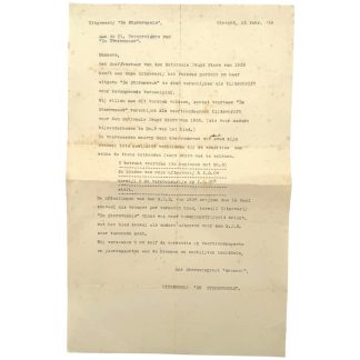 Origineel Nederlands Nationale Jeugdstorm document 1936 De Stormmeeuw Uitgeverij De Stormvogels NSB jeugdorganisatie historisch verzamelobject
