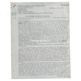 Origineel KNIL Zeer Geheim Inlichtingenrapport no. 3 Medan Batavia 23 mei 1947 met NEFIS, Atjeh, Batakland en Noord-Sumatra voor verzamelaars van Nederlands-Indië en militaire documenten.