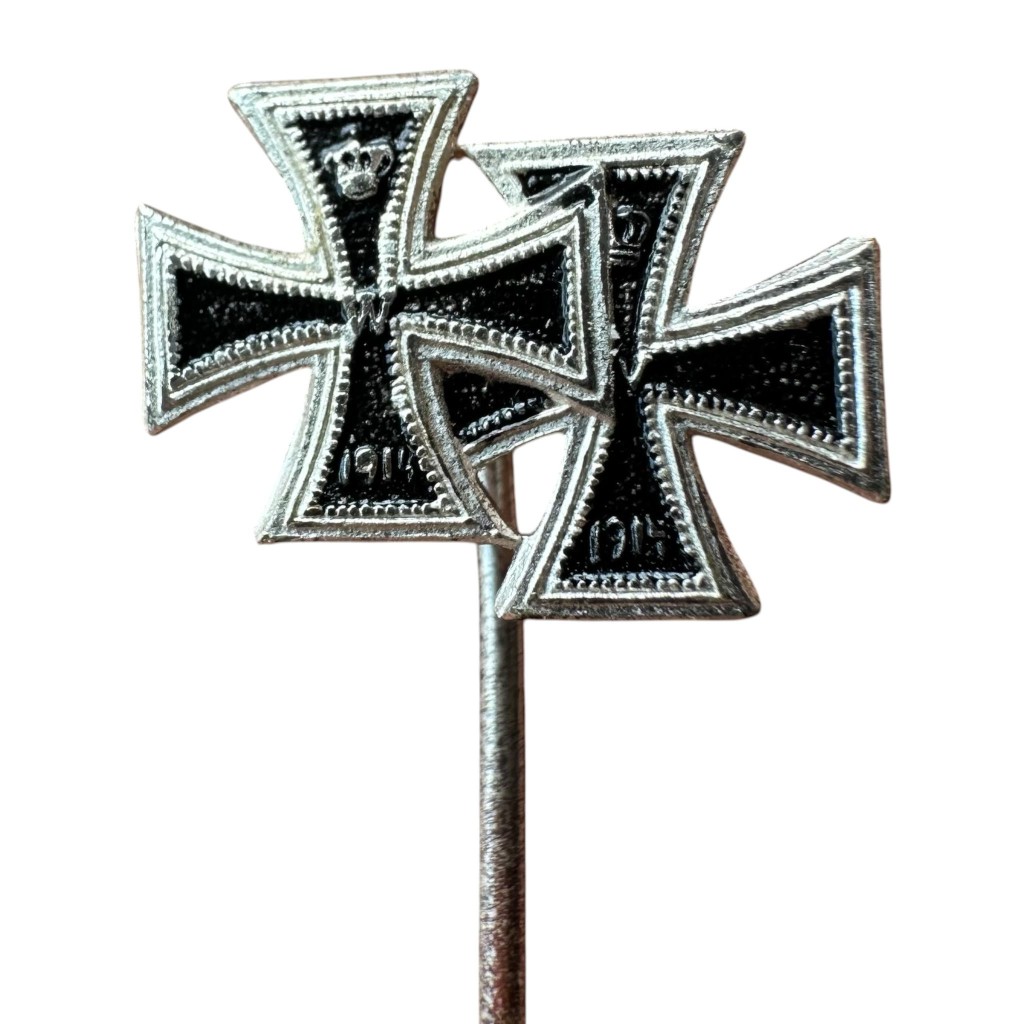 Original WW1 German miniature stickpin Iron Cross 2nd & 1st class