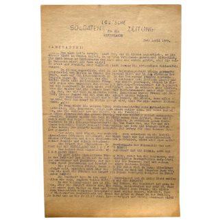 Original WWII 'Deutsche Soldaten Zeitung für die Niederlande' published in late April 1945
