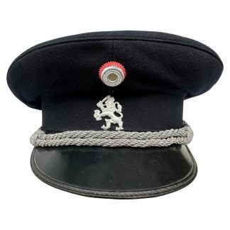 Originele WWII Nederlandse Staatspolitie Schalkhaar Politie officierspet J.P. Mol Breda maat 55 Tweede Wereldoorlog militaria voor verzamelaars