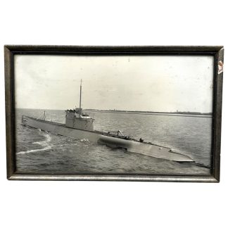 Original WWII Dutch framed photo of the Dutch Navy O21 submarine