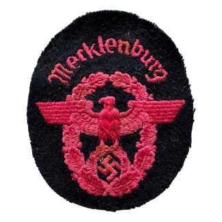 Original WWII German Feuerschutzpolizei sleeve insignia 'Mecklenburg'