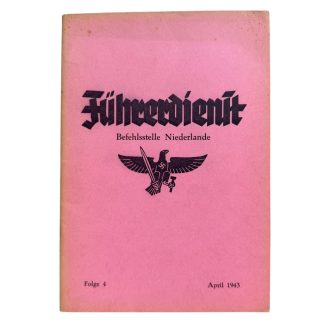 Original WWII German Hitlerjugend Führerdienst Befehlstelle Niederlande brochure Folge 4 - April 1943
