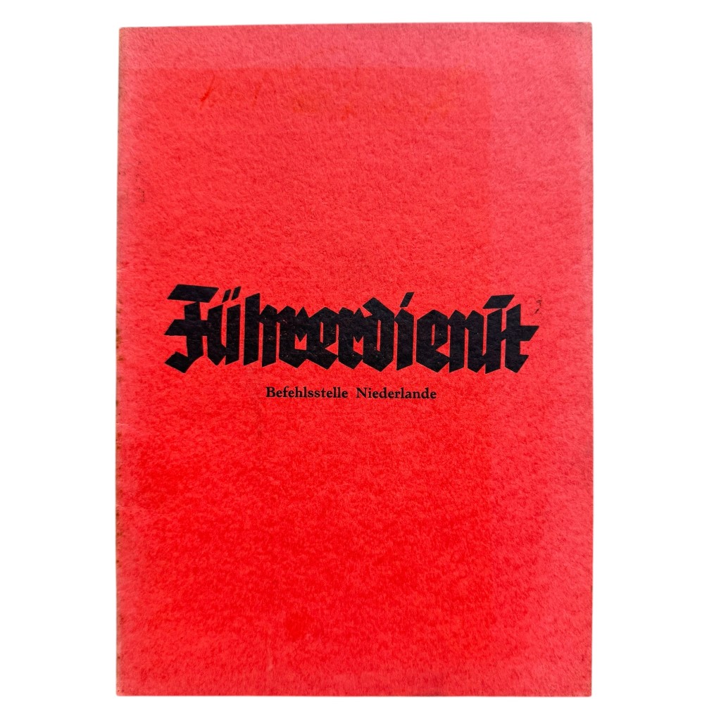 Original WWII German Hitlerjugend Führerdienst Befehlstelle Niederlande brochure Heft 1 - October 1941