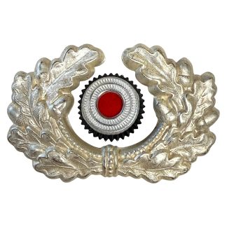 Original WWII German Wehrmacht metal visor cap insignia wreath and cockade