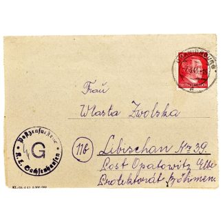 Original WWII German concentration camp Sachsenhausen prisoners letter (Czech)