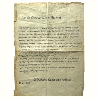 Original WWII German propaganda flyer Utrecht 14 May 1940 invasion of the Netherlands