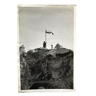Original WWII Polish photo of the capture of Monte Cassino in Italy
