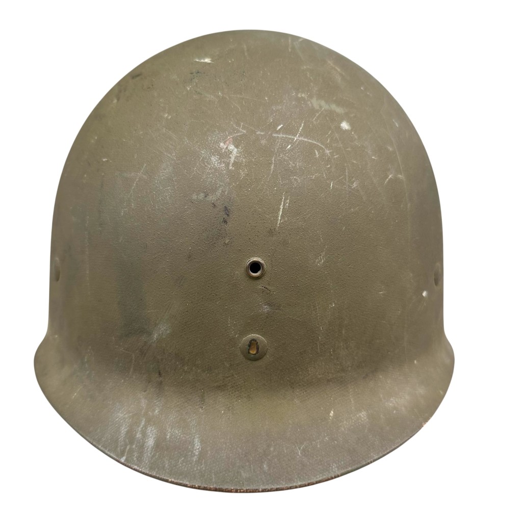 Original WWII US M1 Westinghouse helmet liner used by the Dutch Regiment Stoottroepen