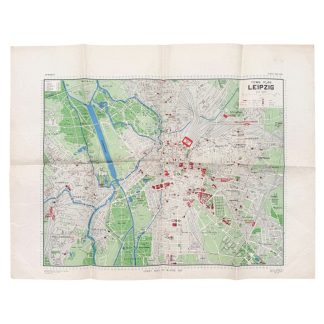 Originaler US-Army Stabsplan Leipzig 1944 Deutschland Geographical Section General Staff War Office Stadtplan Zweiter Weltkrieg Sammlerobjekt Militärkarte Leipzig 1944