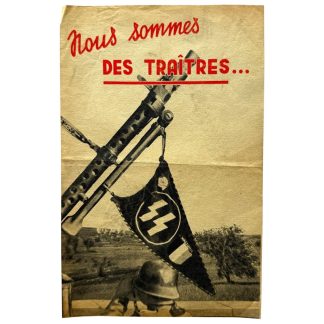 Original WWII Walloon Waffen-SS volunteer flyer