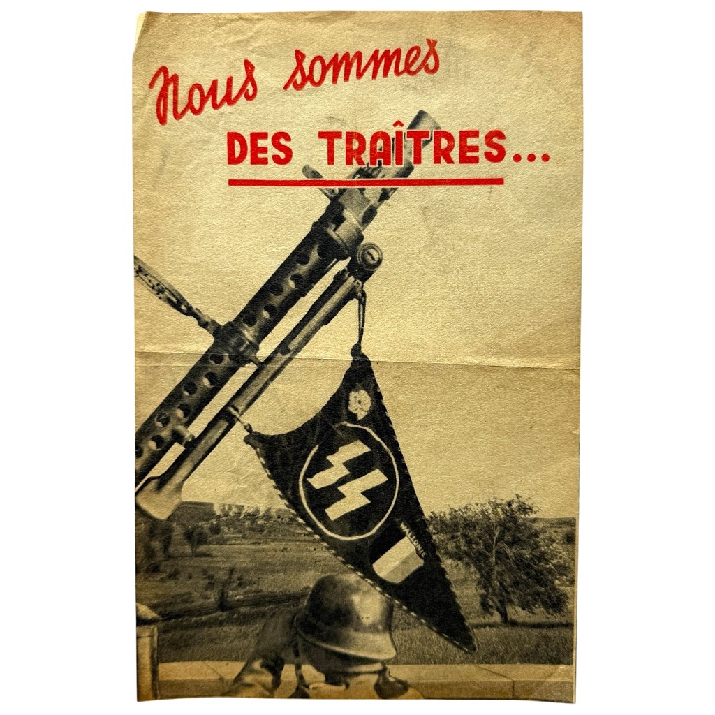 Original WWII Walloon Waffen-SS volunteer flyer