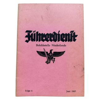 Originele WWII Duitse Hitlerjugend Führerdienst Befehlstelle Niederlande brochure Folge 6 - June 1943