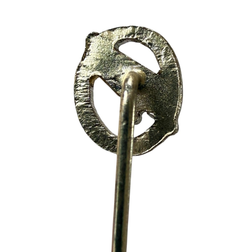 Original German 1957 Fallschirmjägerschützenabzeichen miniature stickpin - Image 3