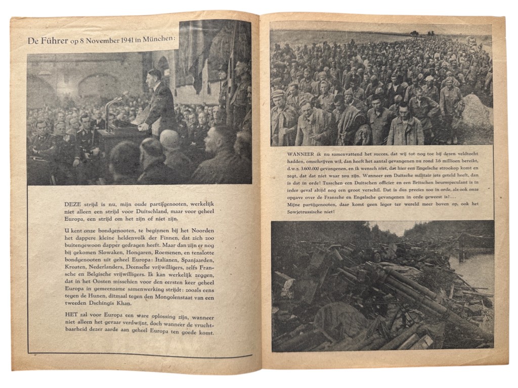 Original WWII Dutch Waffen-SS 'Freiwillige Legion Niederlande' recruitment flyer