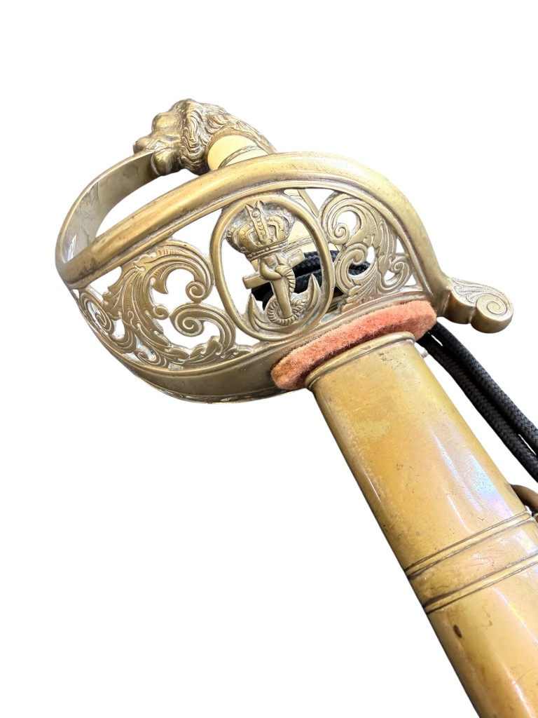 Original 1900 Dutch Navy Officer's Sword Model 1882 with knot - Image 3
