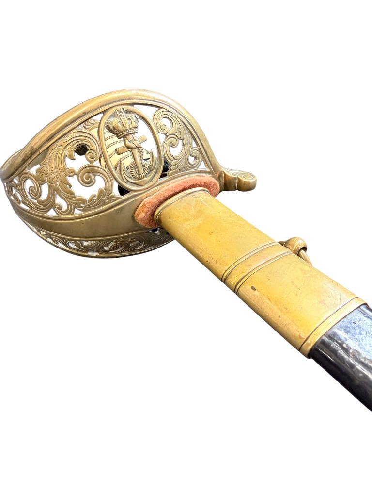 Original 1900 Dutch Navy Officer's Sword Model 1882 with knot - Image 5
