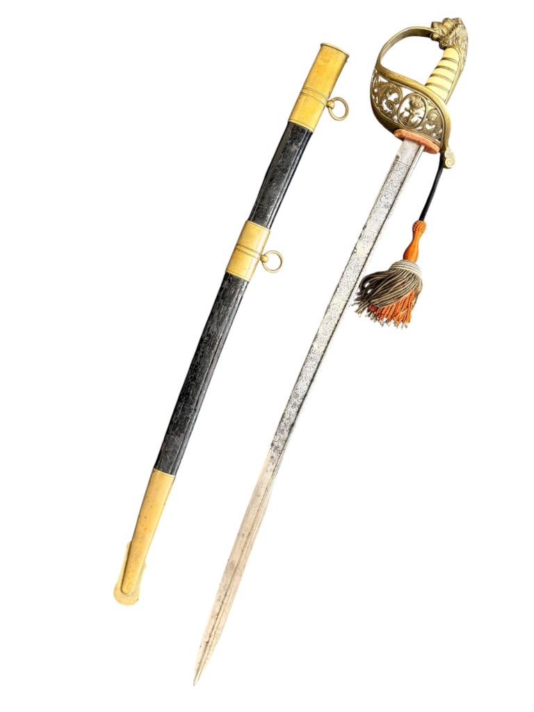 Original 1900 Dutch Navy Officer's Sword Model 1882 with knot - Image 8