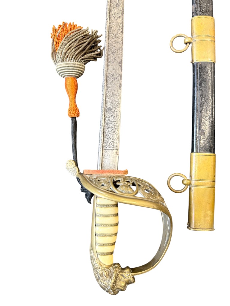 Original 1900 Dutch Navy Officer's Sword Model 1882 with knot - Image 18