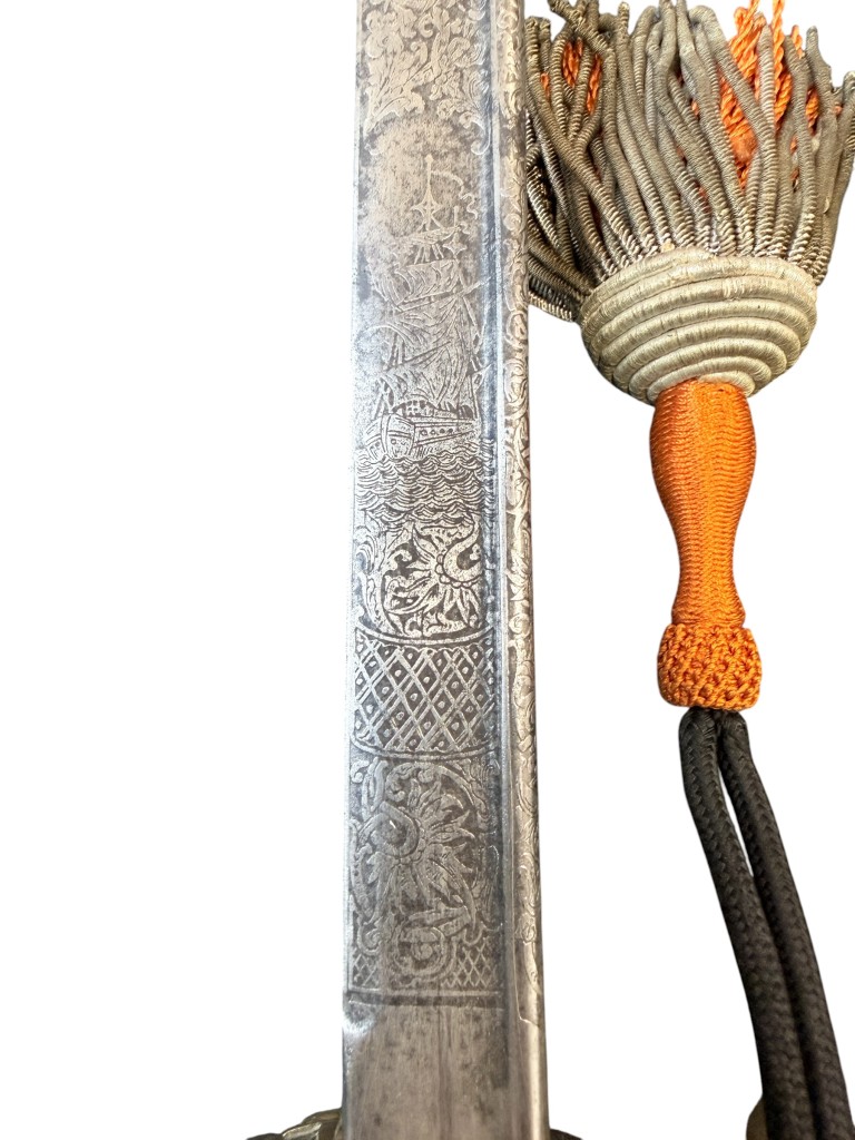 Original 1900 Dutch Navy Officer's Sword Model 1882 with knot - Image 12