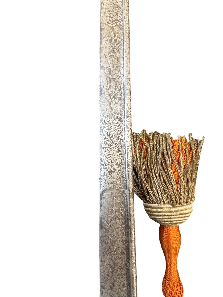 Original 1900 Dutch Navy Officer's Sword Model 1882 with knot - Image 15
