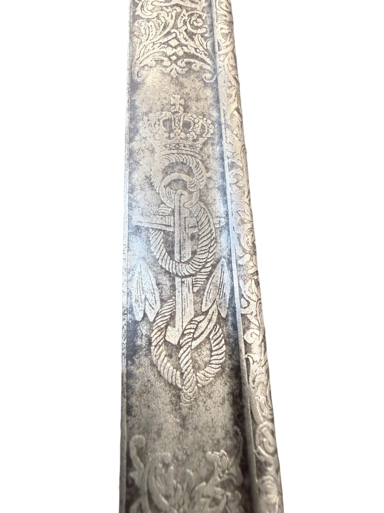 Original 1900 Dutch Navy Officer's Sword Model 1882 with knot - Image 11