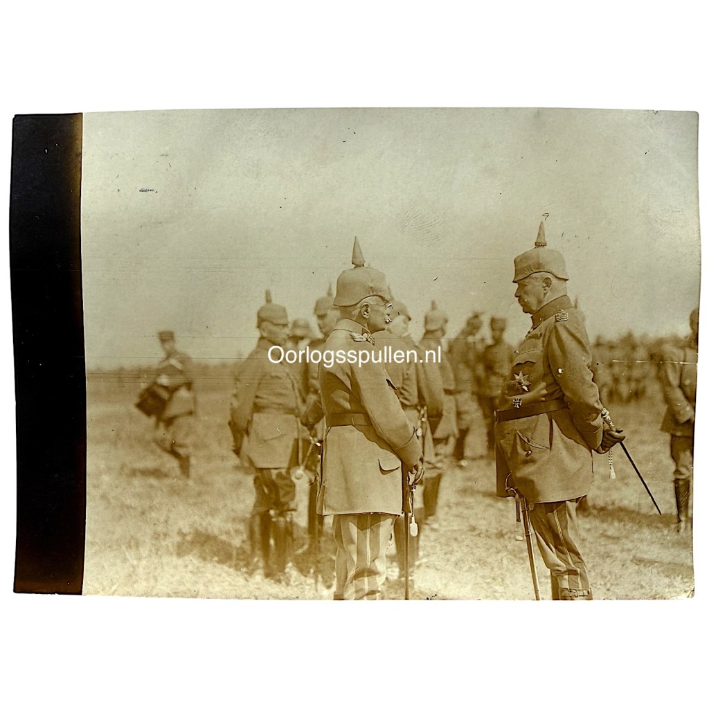 Original WW1 German army photo of Paul von Hindenburg and General Otto von Below on the Western Front