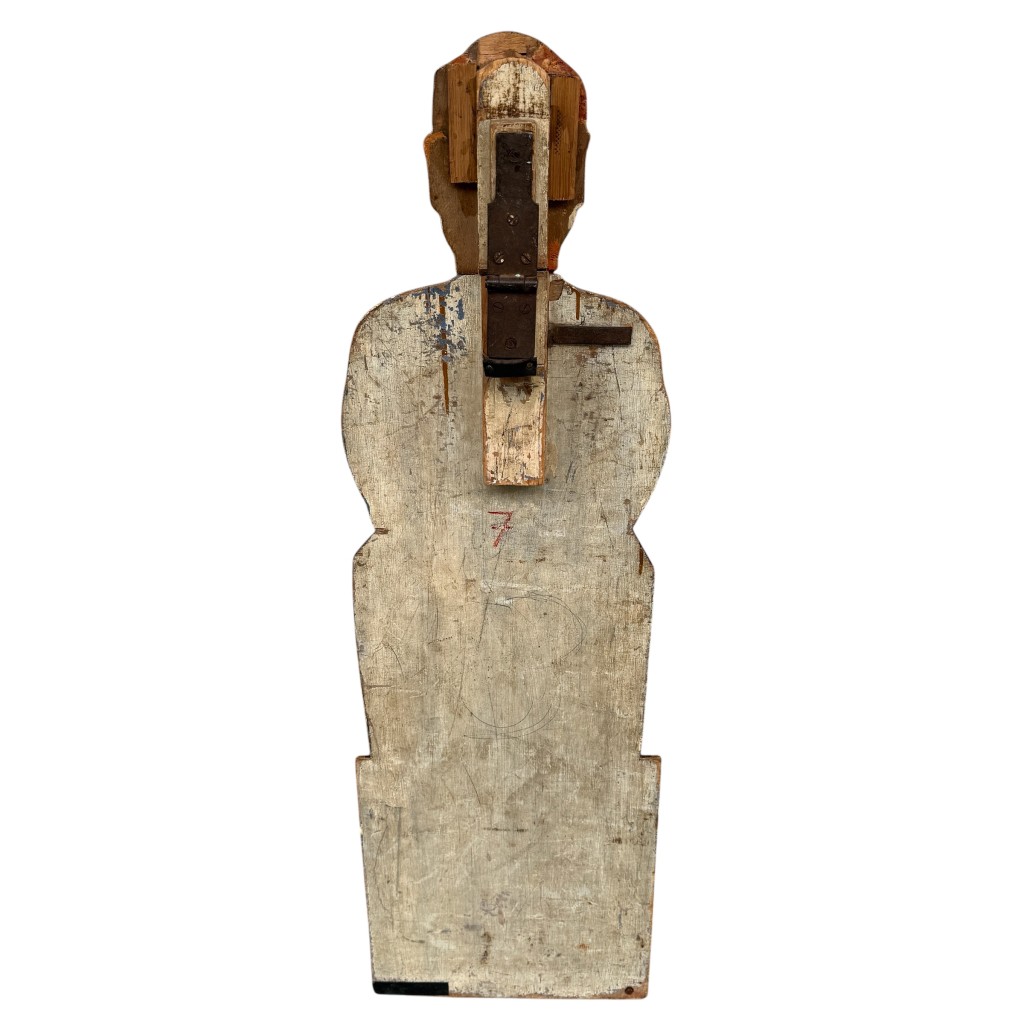 Original 1945 Belgian (Walloon) mechanical fairground shooting gallery target depicting Bergen-Belsen commandant Josef Kramer - Image 8