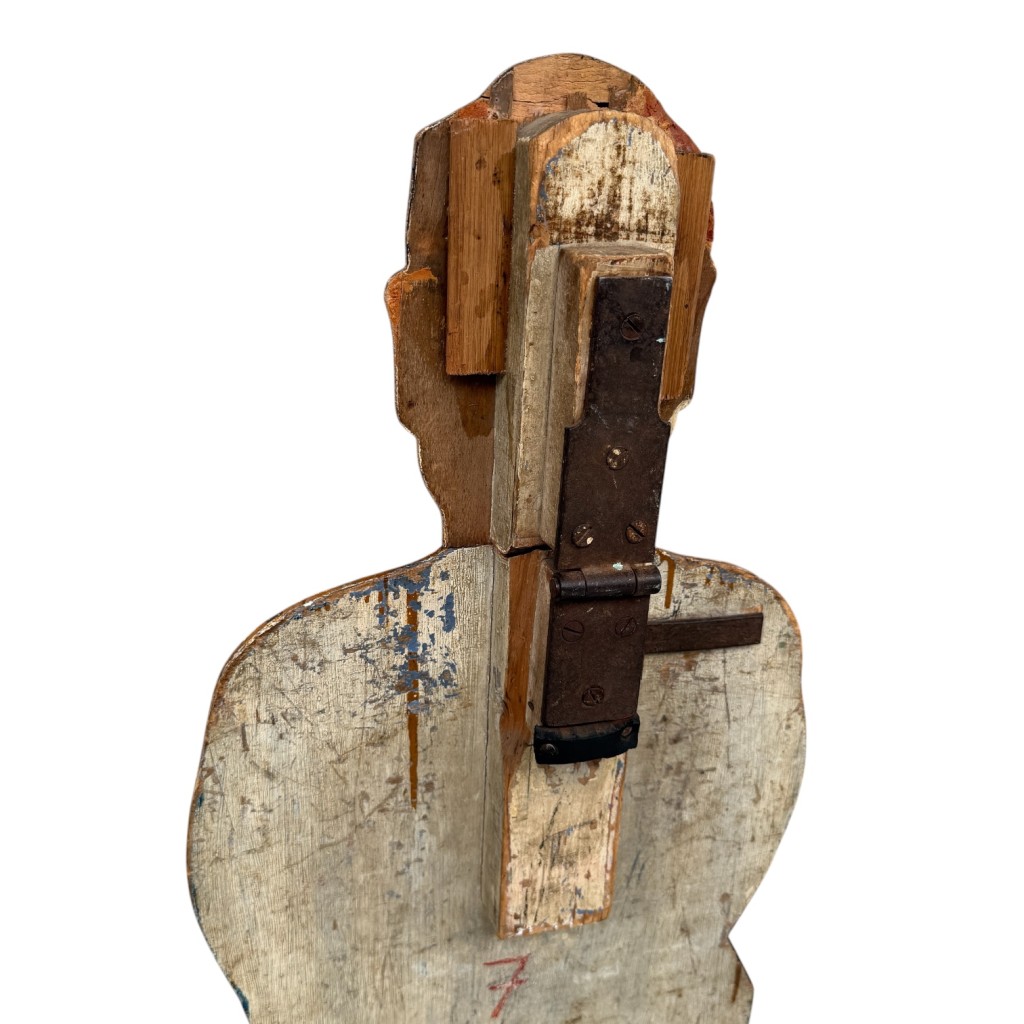 Original 1945 Belgian (Walloon) mechanical fairground shooting gallery target depicting Bergen-Belsen commandant Josef Kramer - Image 9