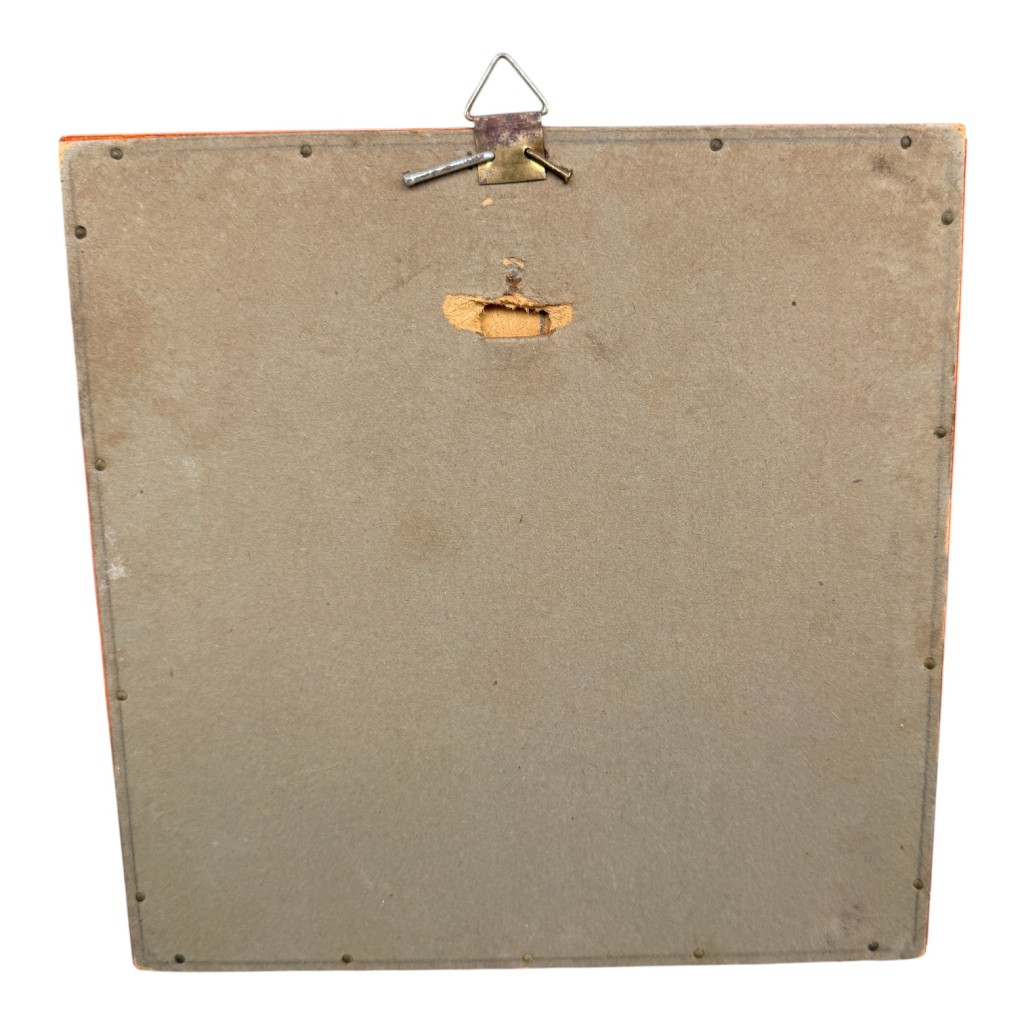 Original WWII Dutch clandestine hand-painted cardboard wall plaque in a wooden frame - Image 2