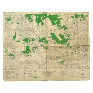 Originele WWII geallieerde stafkaart Uden 1944 Britse militaire kaart Noord-Brabant Operatie Market Garden geallieerde legerkaart Tweede Wereldoorlog