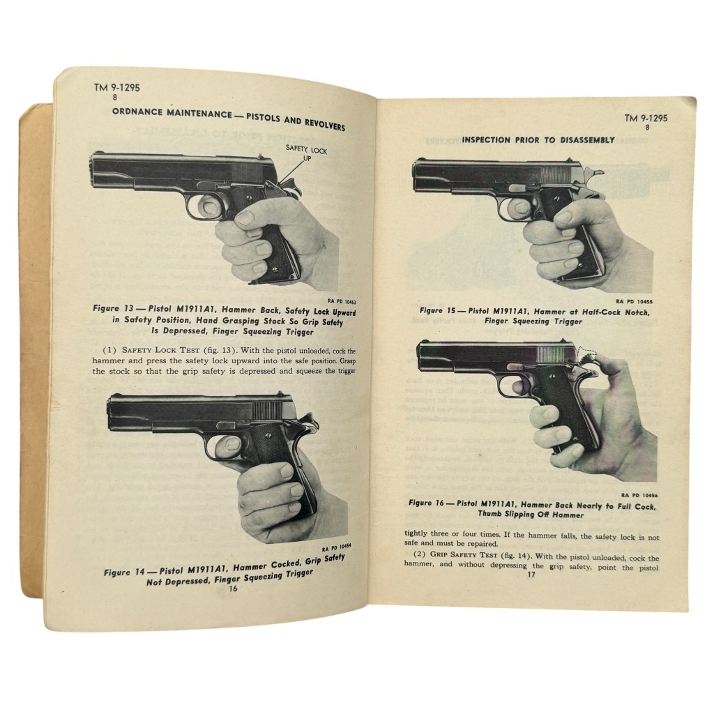 Original WWII US Army Technical Manual TM 9-1295 'Pistols and Revolvers' - Image 7