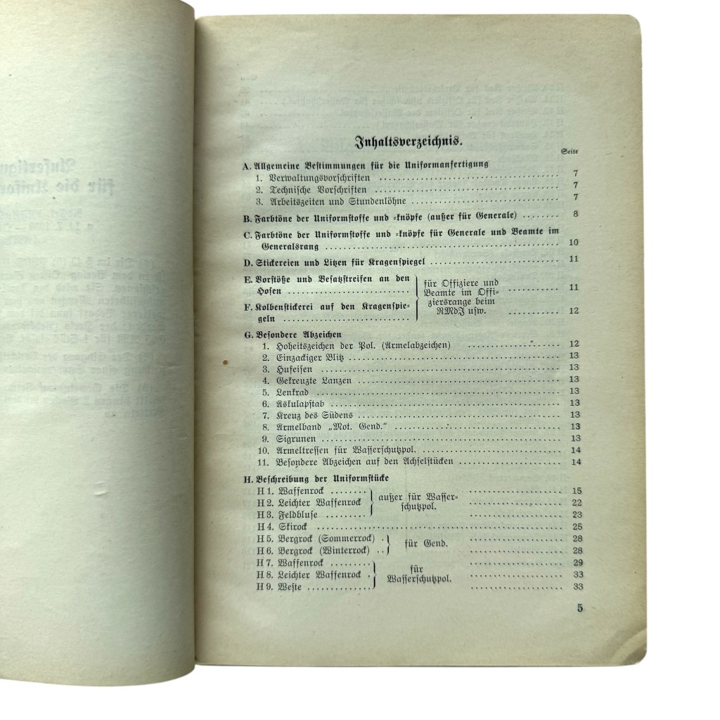 Original WWII German Polizei-Bekleidungsvorschrift from 1939 - Image 4