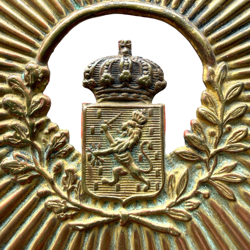 Original 1894 Dutch KNIL helmet plate - Image 2