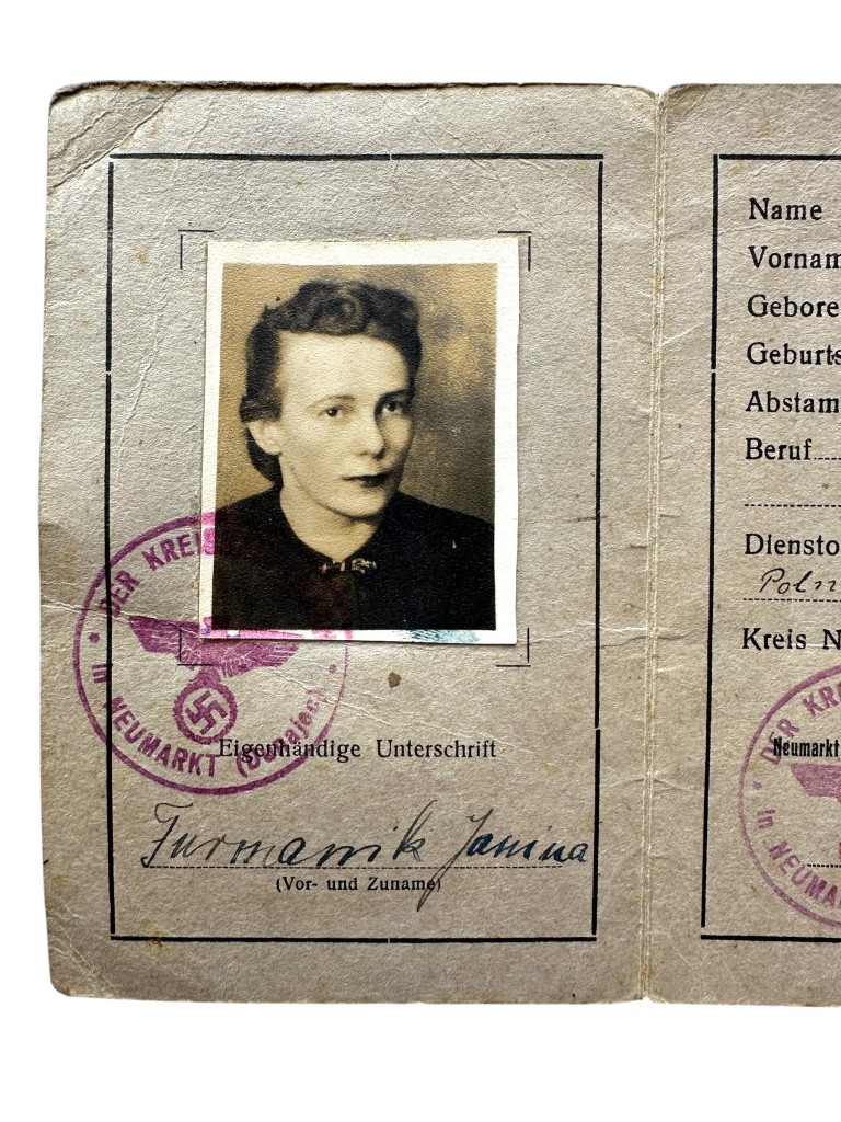 Original WWII German Personalausweis occupied Poland Neumarkt (Dunajec) - Krakow