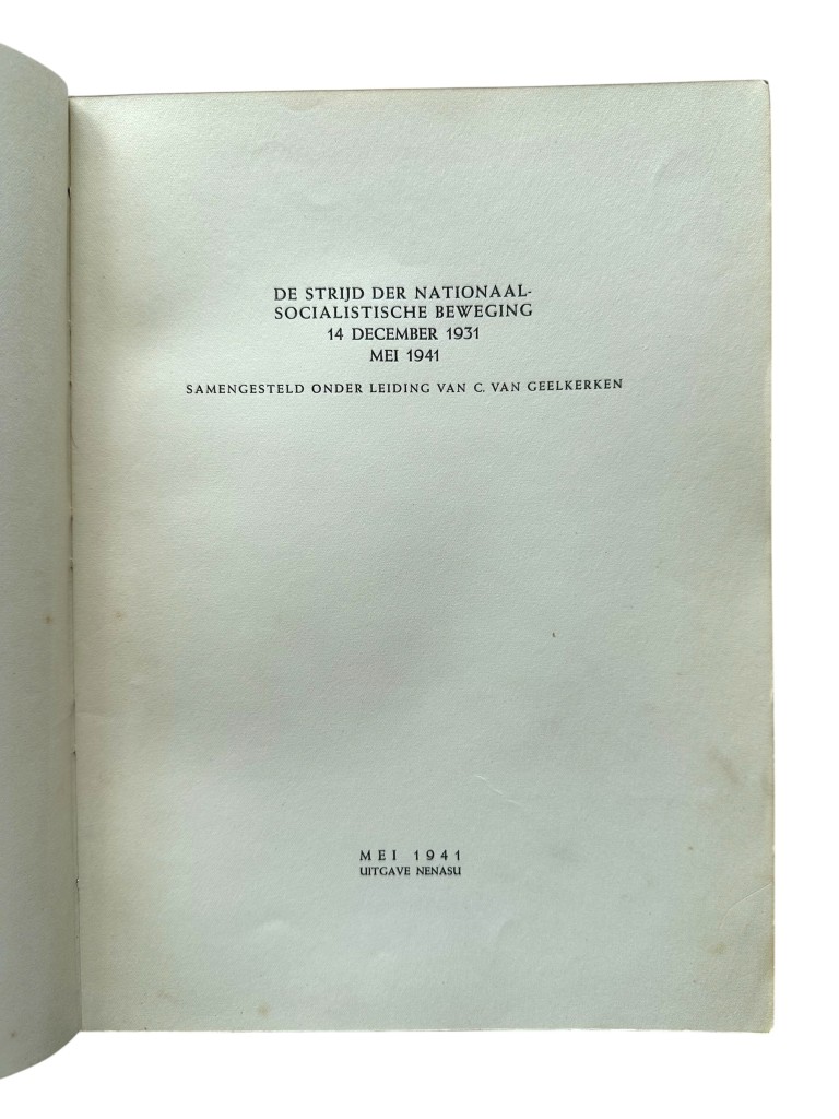 Original 1941 Dutch NSB book 'Voor Volk en Vaderland' - Image 3