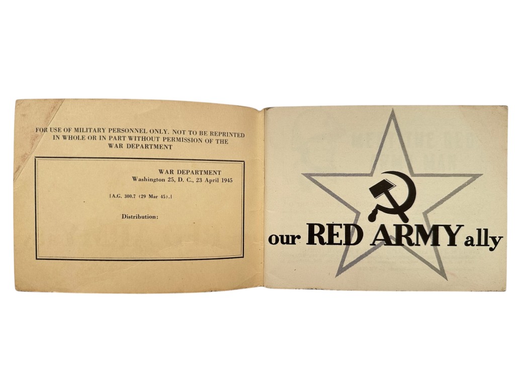 Original WWII US army brochure ‘our RED ARMY ally’ - Image 2