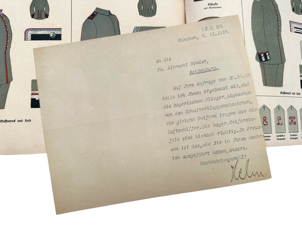 Original WW1 German Army brochure 'Die feldgraue Friedens- und Kriegs-Bekleidung der K. Bayerischen Armee' - Image 13