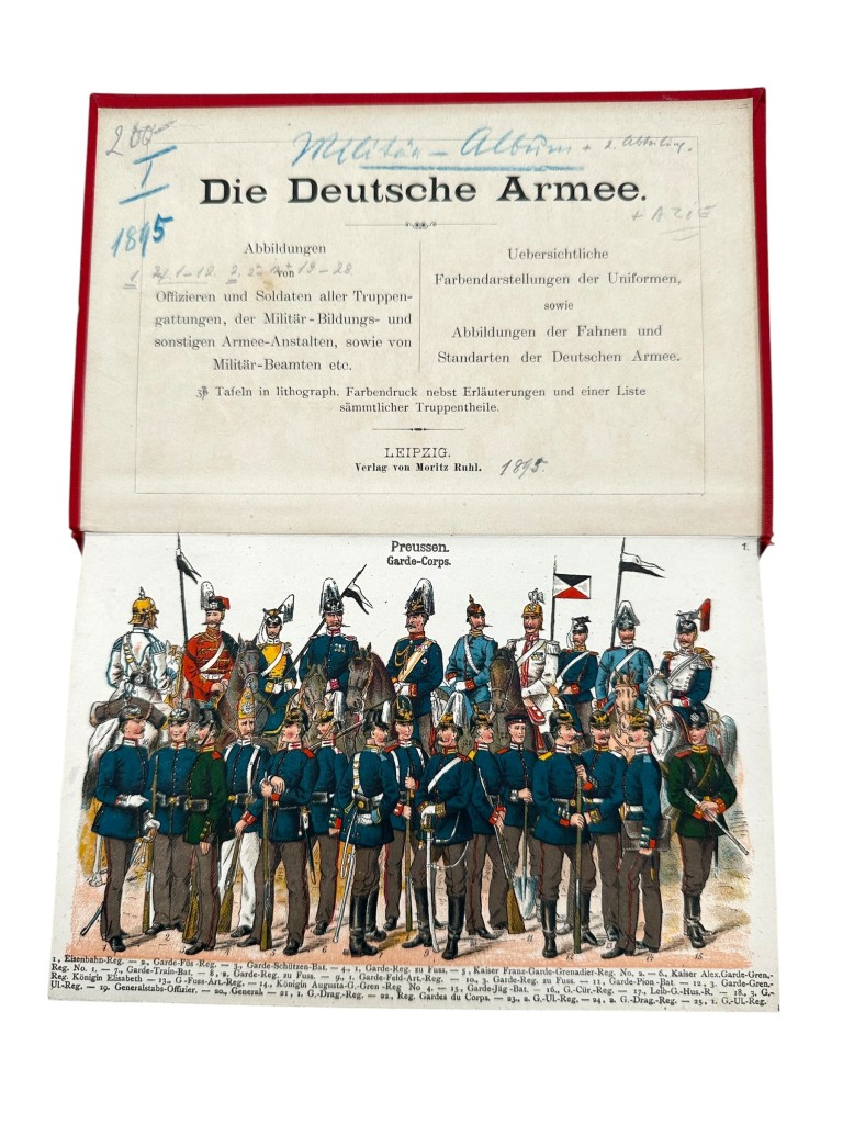 Original 1895 German Imperial uniform atlas 'Die Deutsche Armee' - Image 2