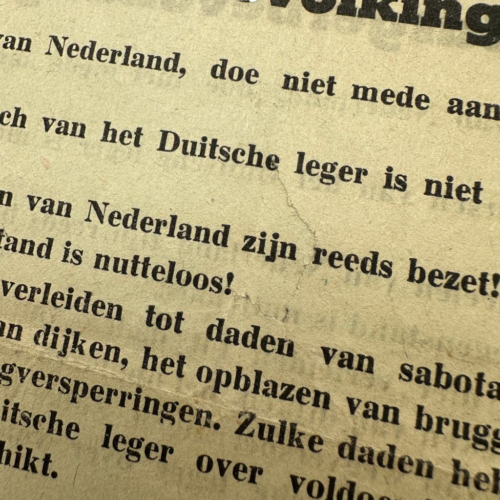Original WWII German propaganda leaflet issued during the German invasion of the Netherlands in May 1940 - Image 3